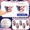 200Pcs July 4th American Flag Cupcake Liners(Blue,red,white)